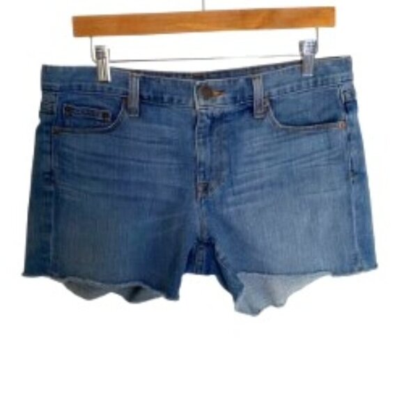J Crew Indigo Denim Raw Hem Jean Shorts 29 - Picture 1 of 3